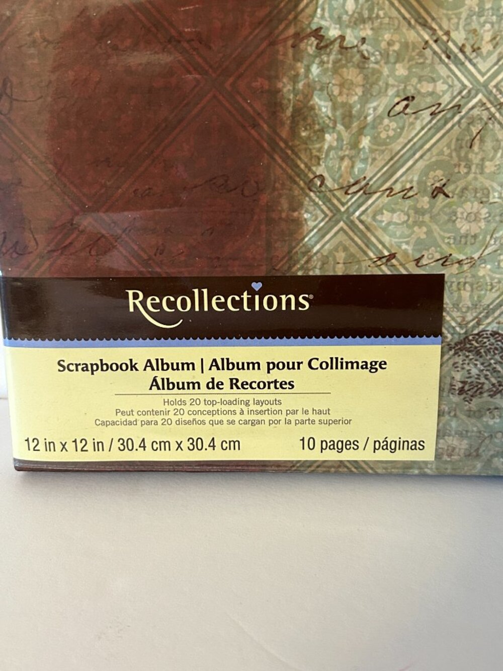 Recollections 12x12 Scrapbook Album Paris Eiffel Tower Green Brown Top Loading - Picture 3 of 15